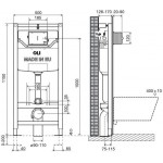 Инсталляция для унитаза Oli 120 Plus 885055 (177306) пневматическая